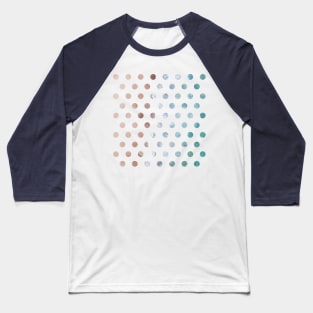 Beach Split Polka Dots Baseball T-Shirt